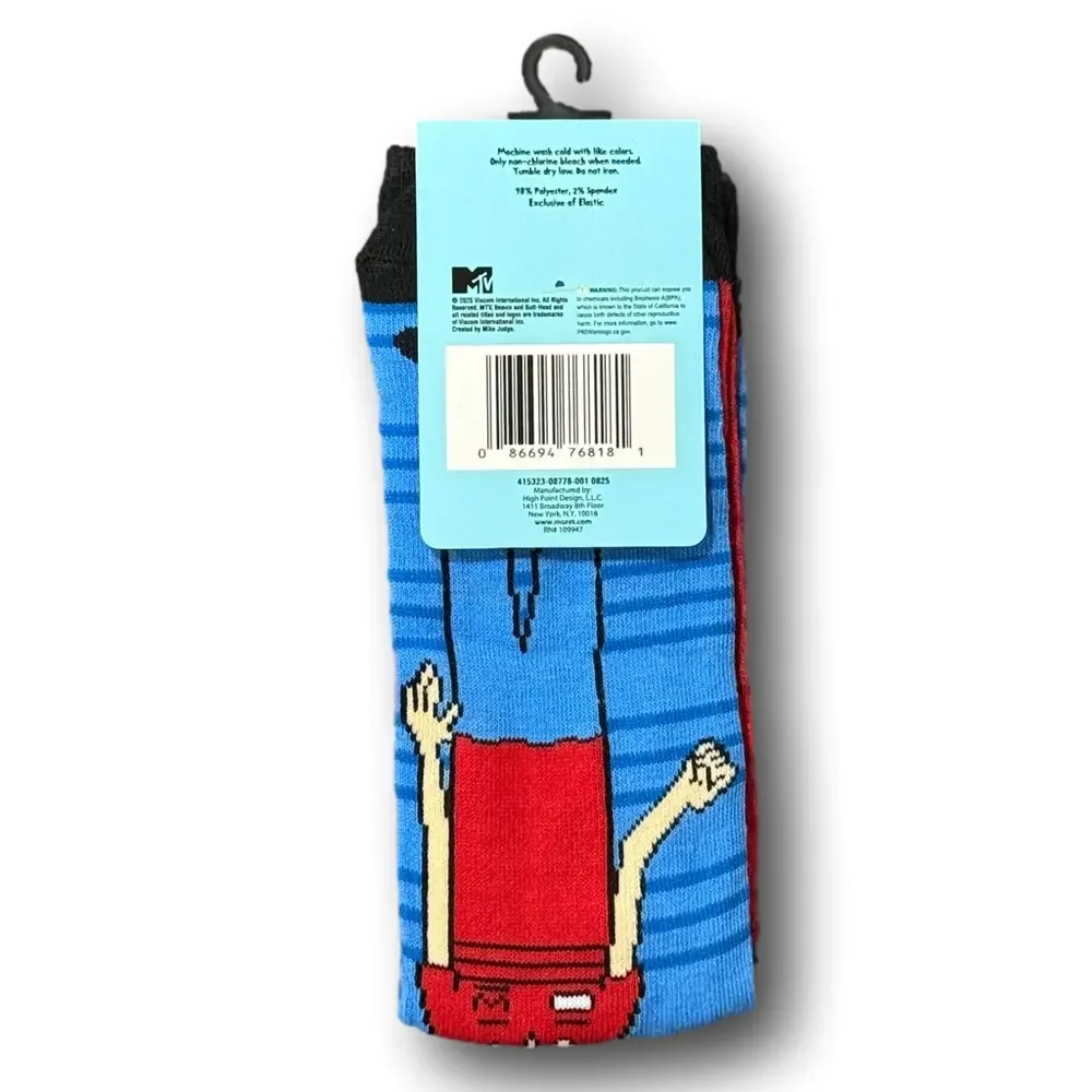 3/$20 Butthead Funny Novelty Crew Socks - NWT